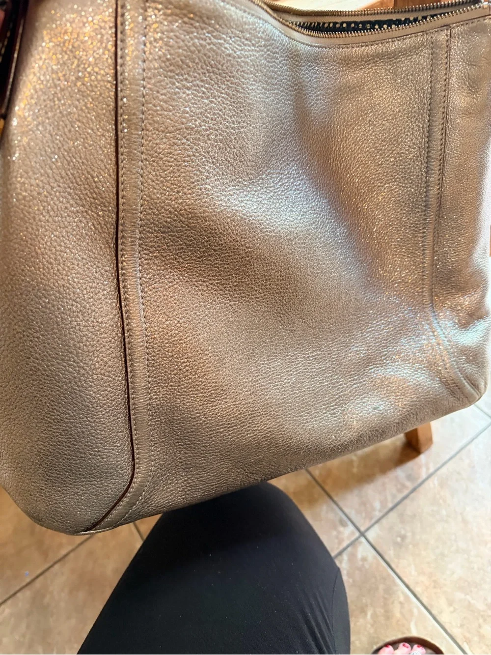 Kate Spade silver /bronze medium bag